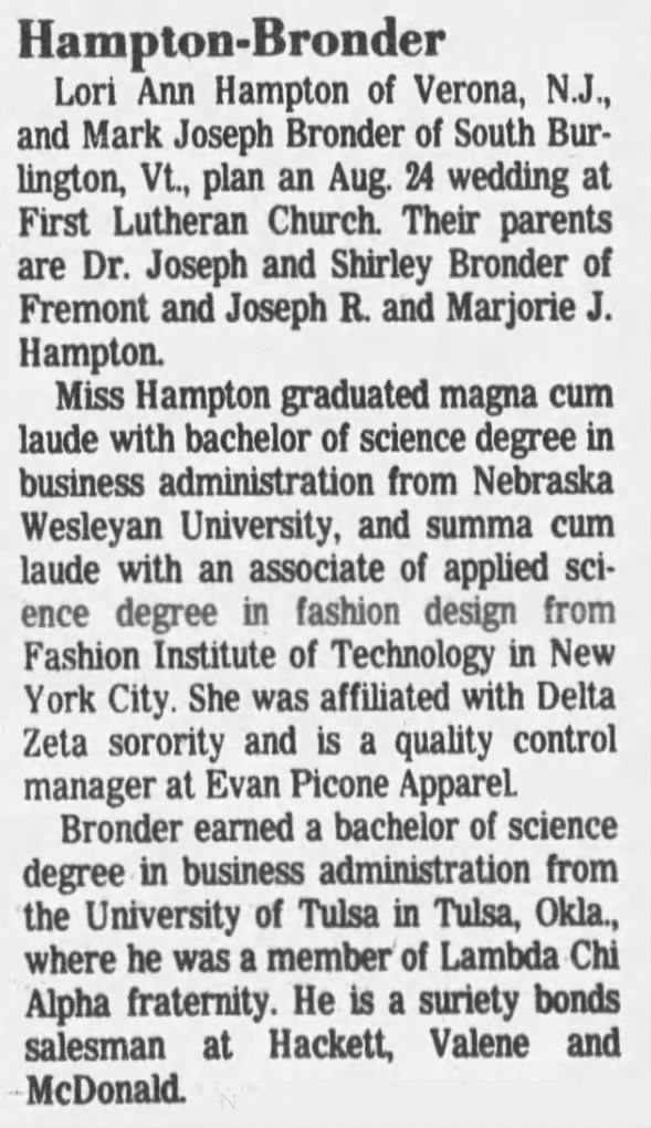 Clipping from The Lincoln Star
